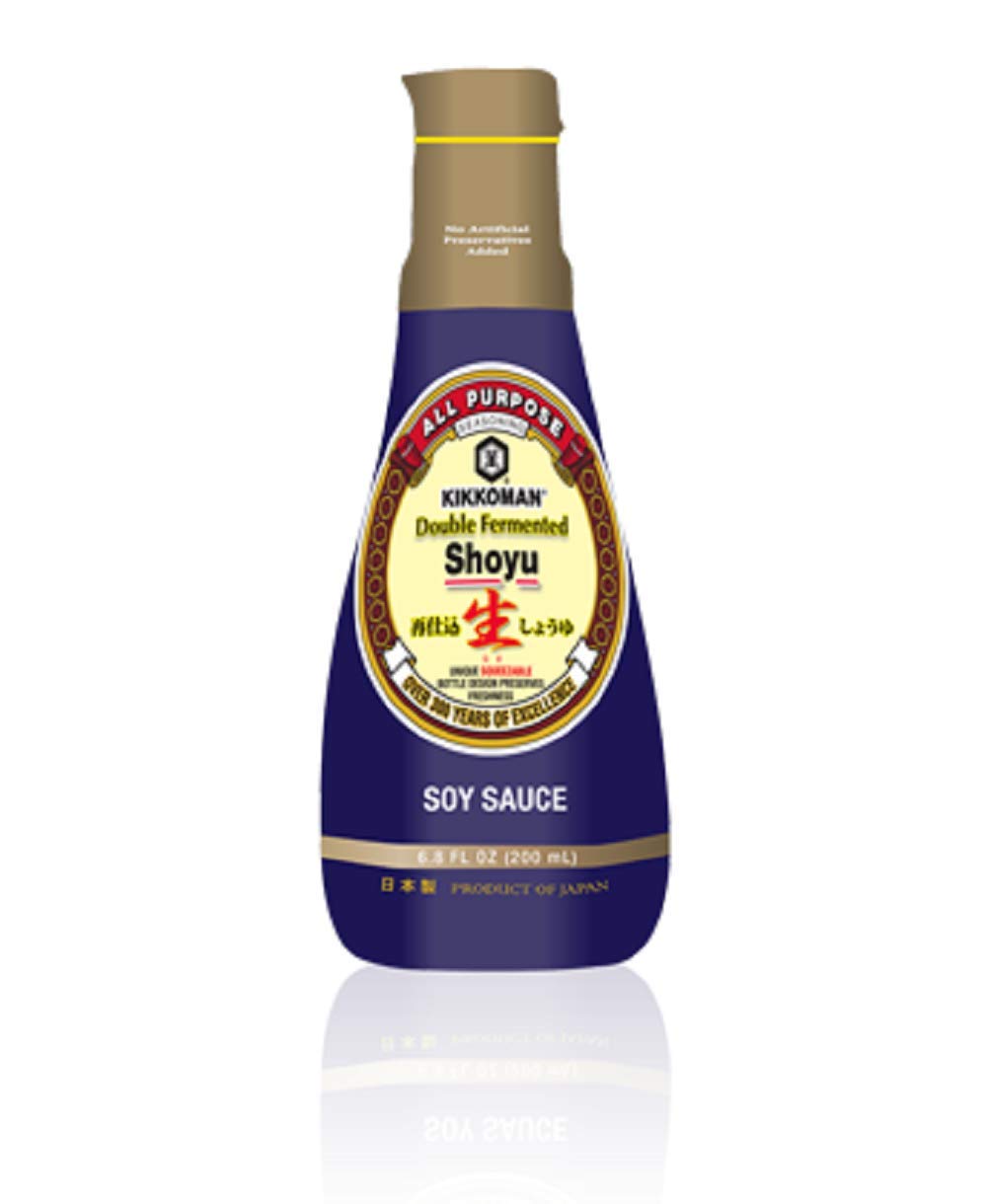 Kikkoman-Double-Fermented-Soy-Sauce,-Brown,-6.8-Fl-Oz-------1393