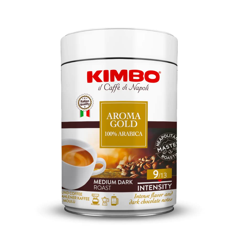 Kimbo-Aroma-Gold-1-Arabica---250g-Tin-for-Rich,-Bold-and-Flavorful-874