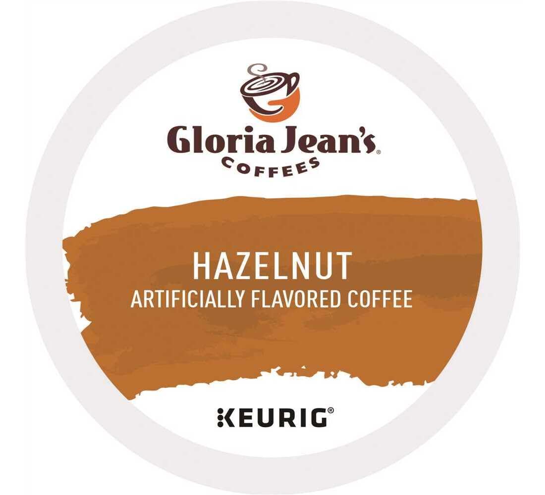 Gloria-Jean's-Coffees-Hazelnut,-Single-Serve-Keurig-K-Cup-Pods,-Flavored-Medium-Roast-Coffee,-24-1641