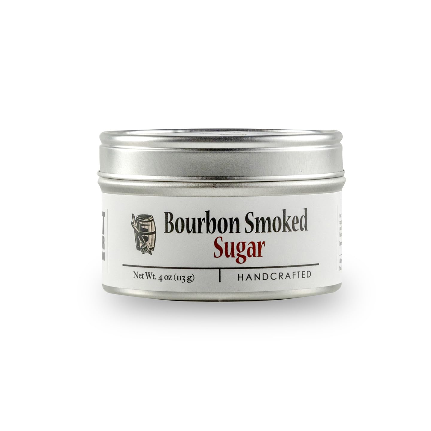 Bourbon-Barrel-Smoked-Sugar-Tin,-4oz---Slow-Smoked-Raw-Demerara-for-Rich-Flavor:-741