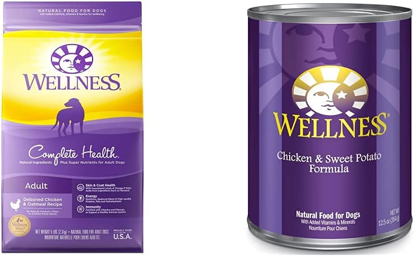 Wellness-Complete-Health-Dry-+-Wet-Dog-Food-Bundle:-Natural-Dry-Food-with-35