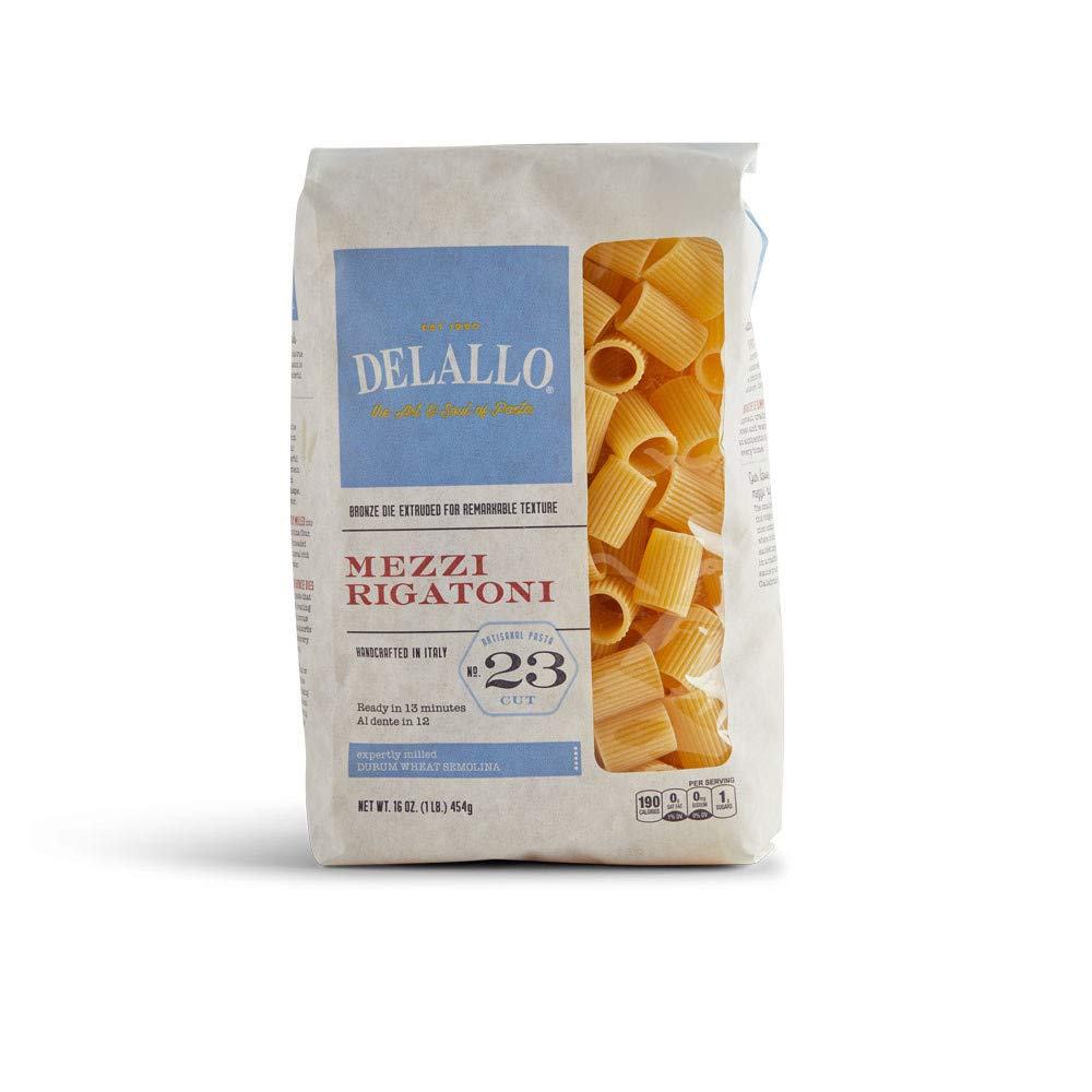 DeLallo-Mezzi-Rigatoni-Pasta-#23,-16-Ounce-(Pack-of-761