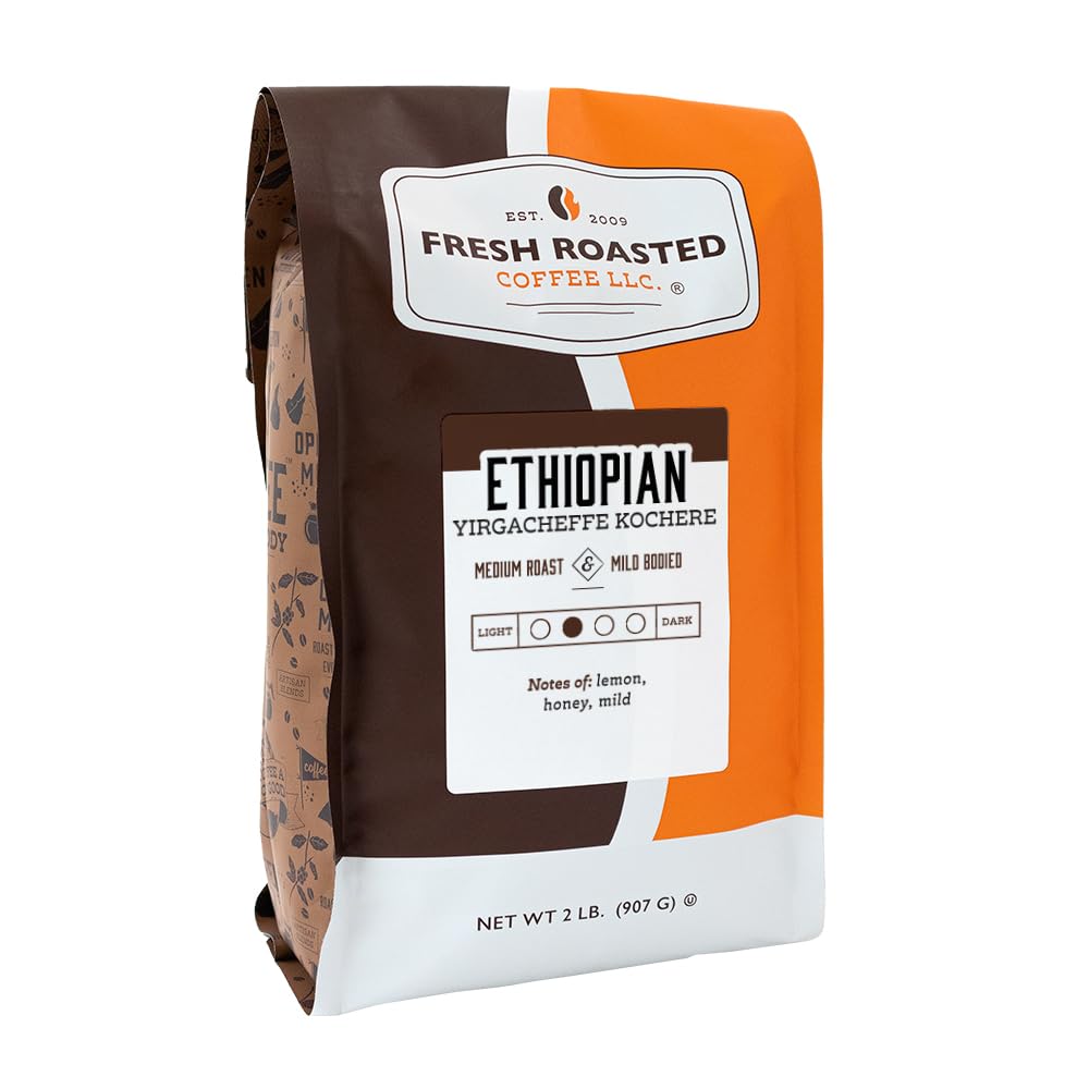 Fresh-Roasted-Coffee,-Ethiopian-Yirgacheffe-Kochere,-2-lb-(32-oz),-tostado-Kosher,2425