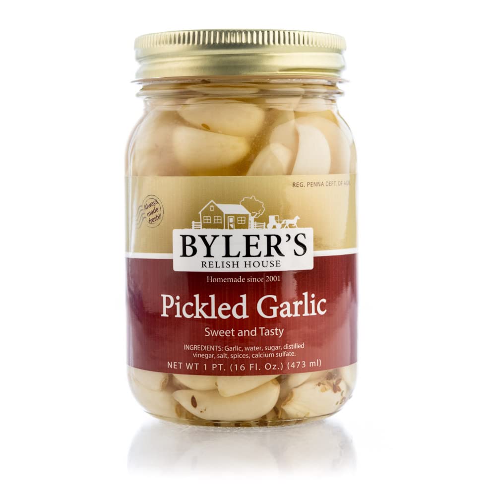 Byler's-Relish-House-Pickled-Garlic,-16-fl-oz.-(1-Pint)-Glass-Jar-251