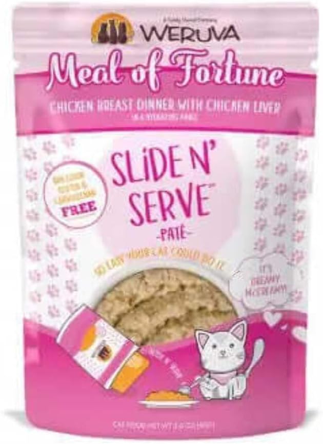 Weruva-Wet-Cat-Food,-Meal-of-Fortune-Chicken-with-Chicken-Liver-2.8oz-N-Pouch,685