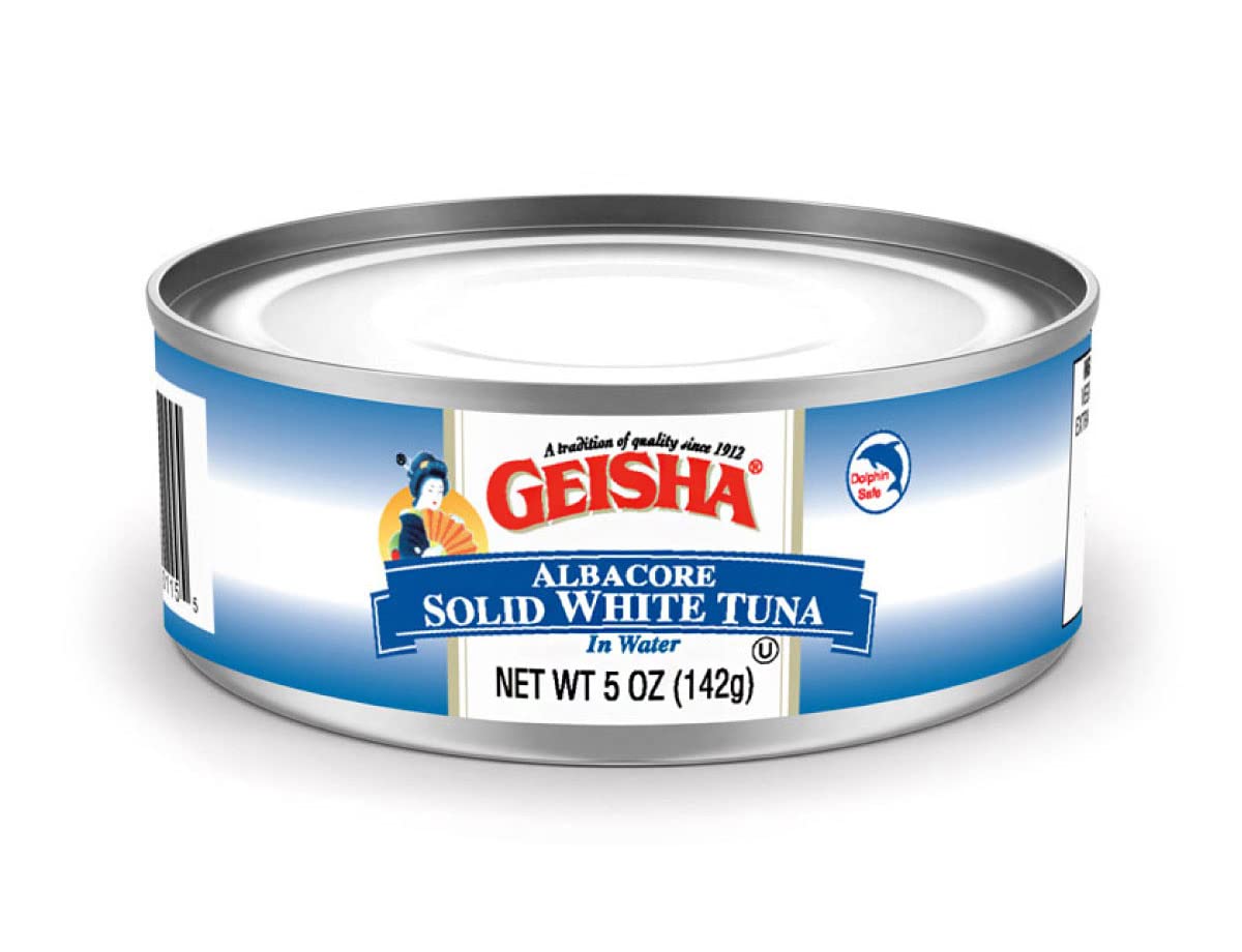 GEISHA-Atún-blanco-sólido-en-agua,-5-onzas-(paquete-de-24),-atún-enlatado-909