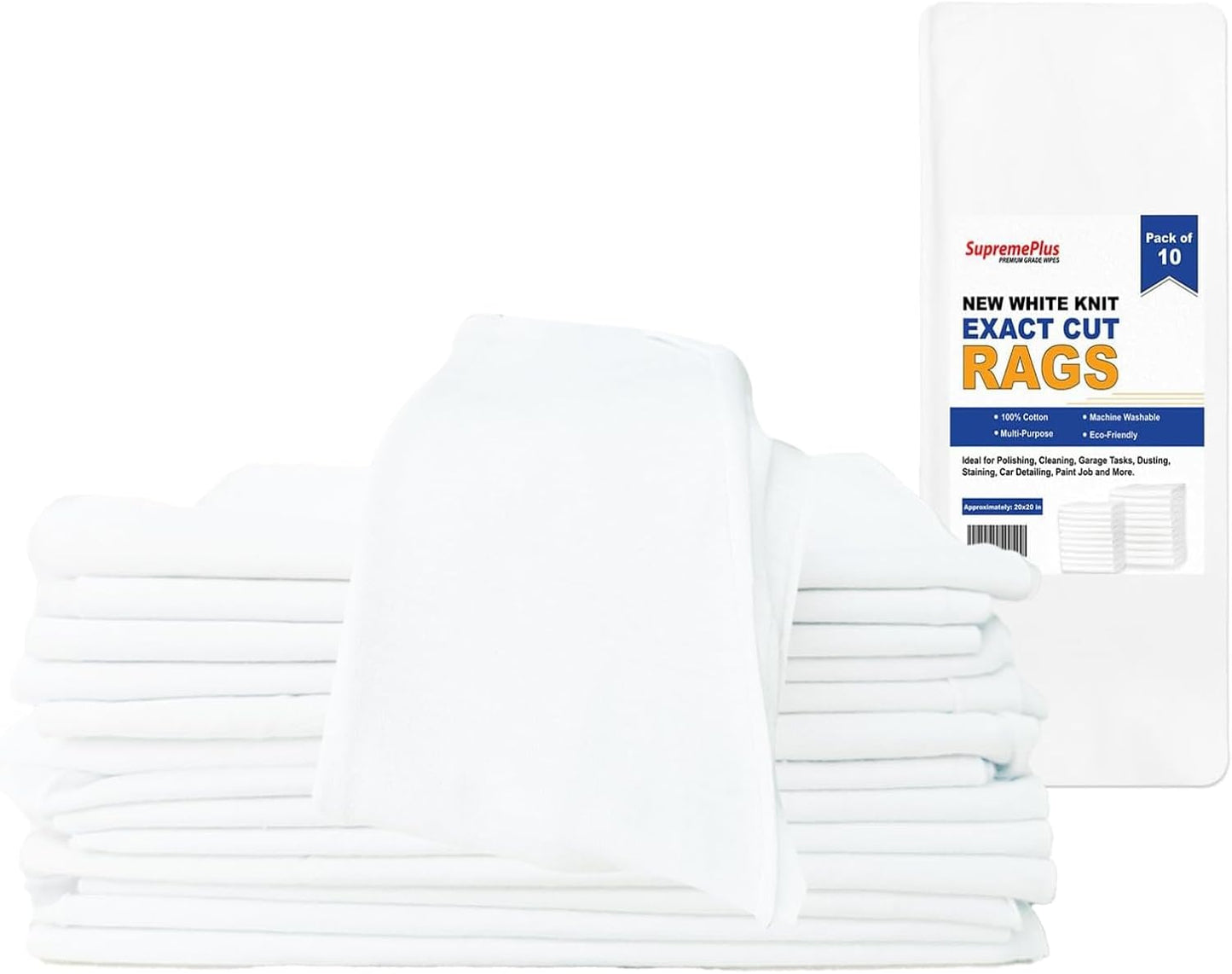 Premium-Exact-Cut-White-T-Shirt-Cleaning-Rags---20"x20"-Cotton-937
