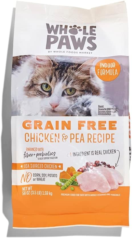 Whole-Paws,-Grain-Free-Dry-Cat-Food,-Chicken-&-Pea-Recipe,-Enhanced-Fiber-Prebiotics,-Formula,1376