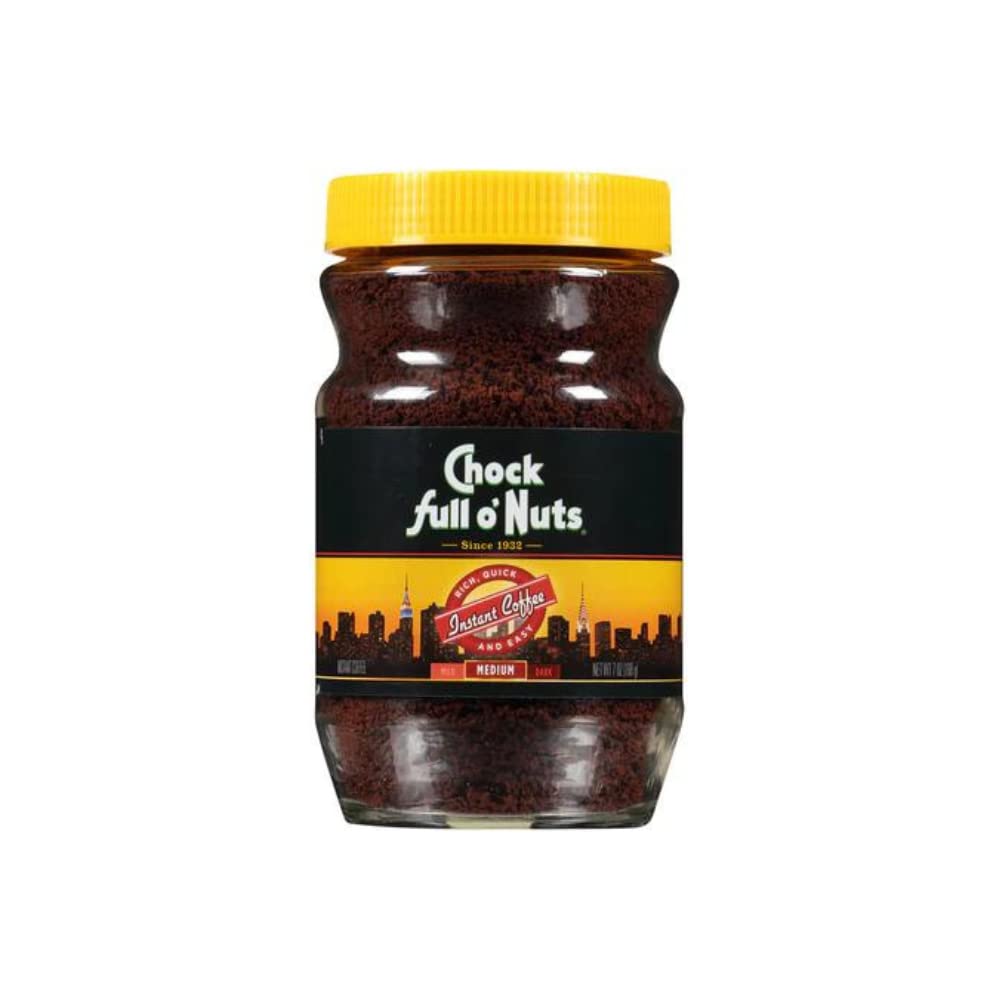 Chock-Full-o'-Nuts-Coffee,-Regular-Instant-Medium-Coffee-(7-Ounce-(Pack-of-771