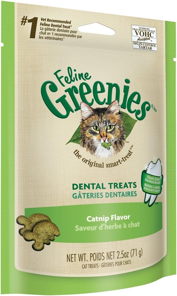FELINE-GREENIES-Dental-Treats-for-Cats-Catnip-Flavor-oz.-3