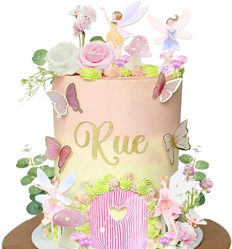 Fairy-Cake-Topper-Flower-Mushroom-Butterfly-Little-1008