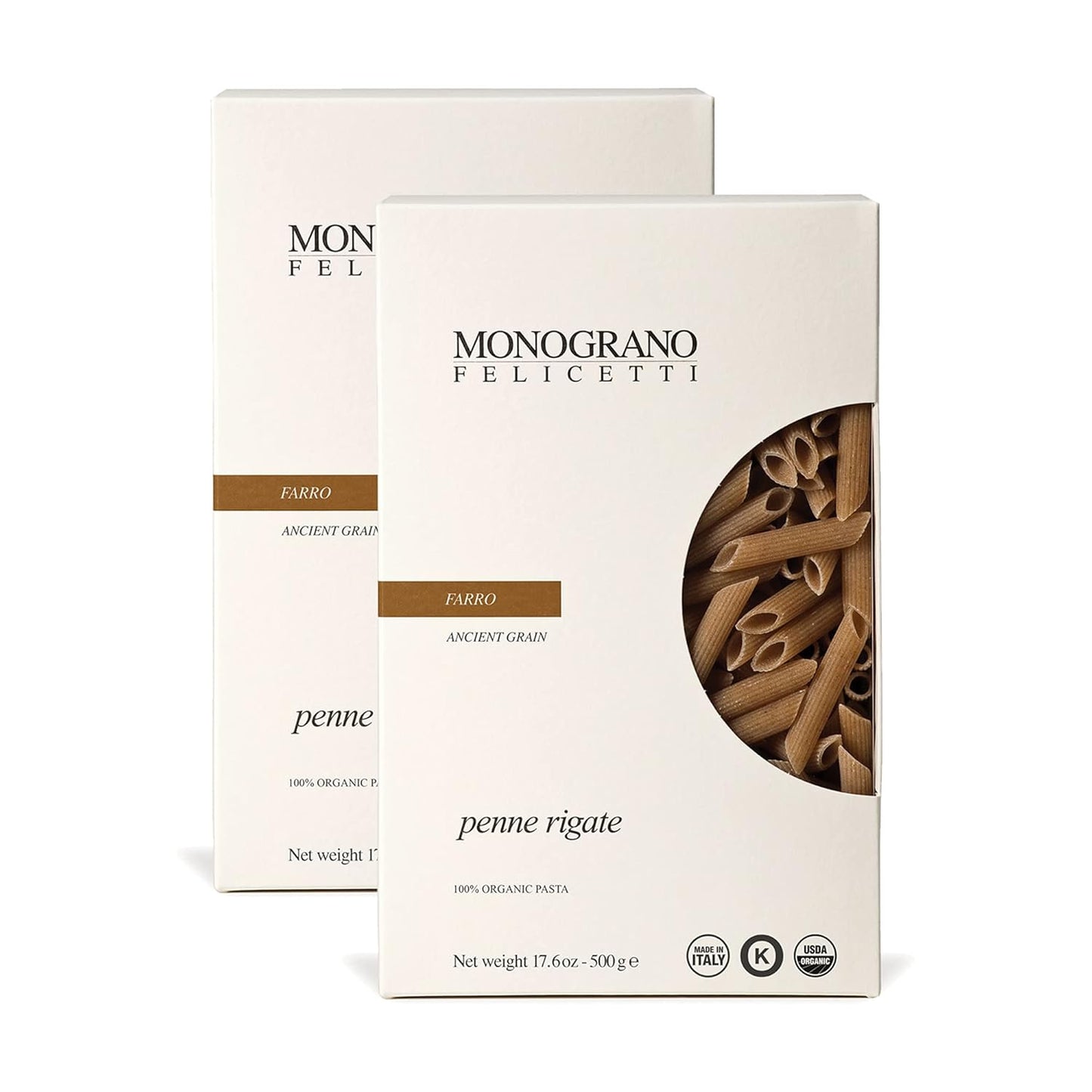 Monograno-Felicetti-Farro-Penne-Rigate-Pasta-Italian-Organic-Non-GMO-(500g)-504