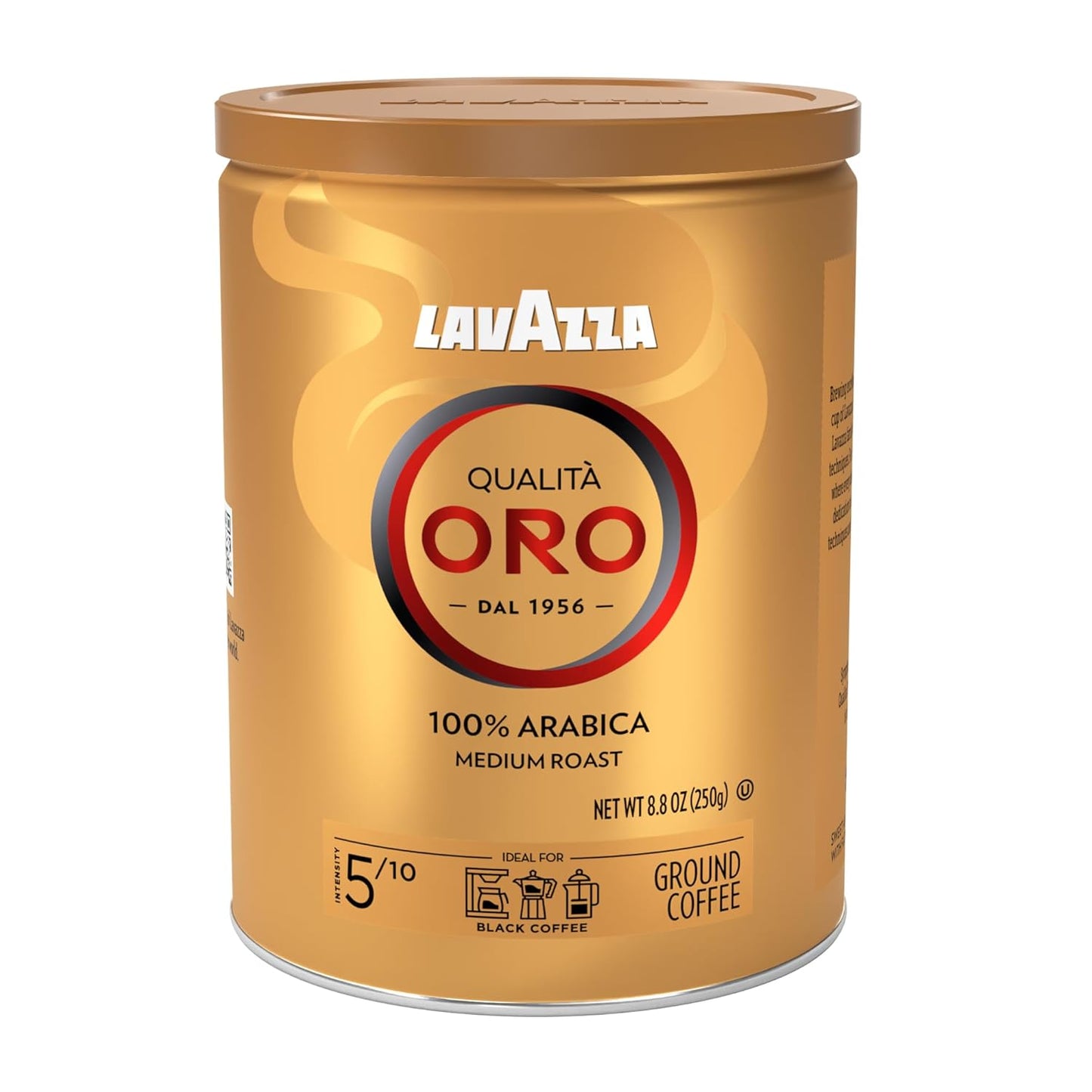 Lavazza-Qualità-Oro-Ground-Coffee,-Medium-Roast,-1-Arabica,-8.8-oz-Tin-(Pack-2876