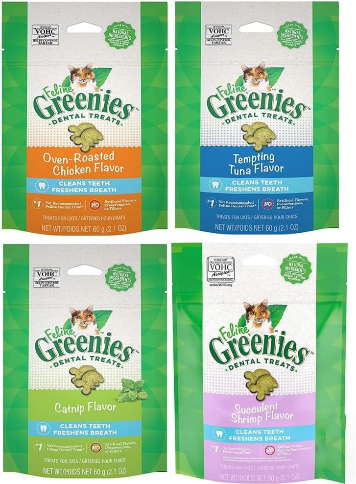 Greenies-(4-Pack-Feline-Dental-Cat-Treat-Variety-Bundle-4-Flavors---2.1oz-1363