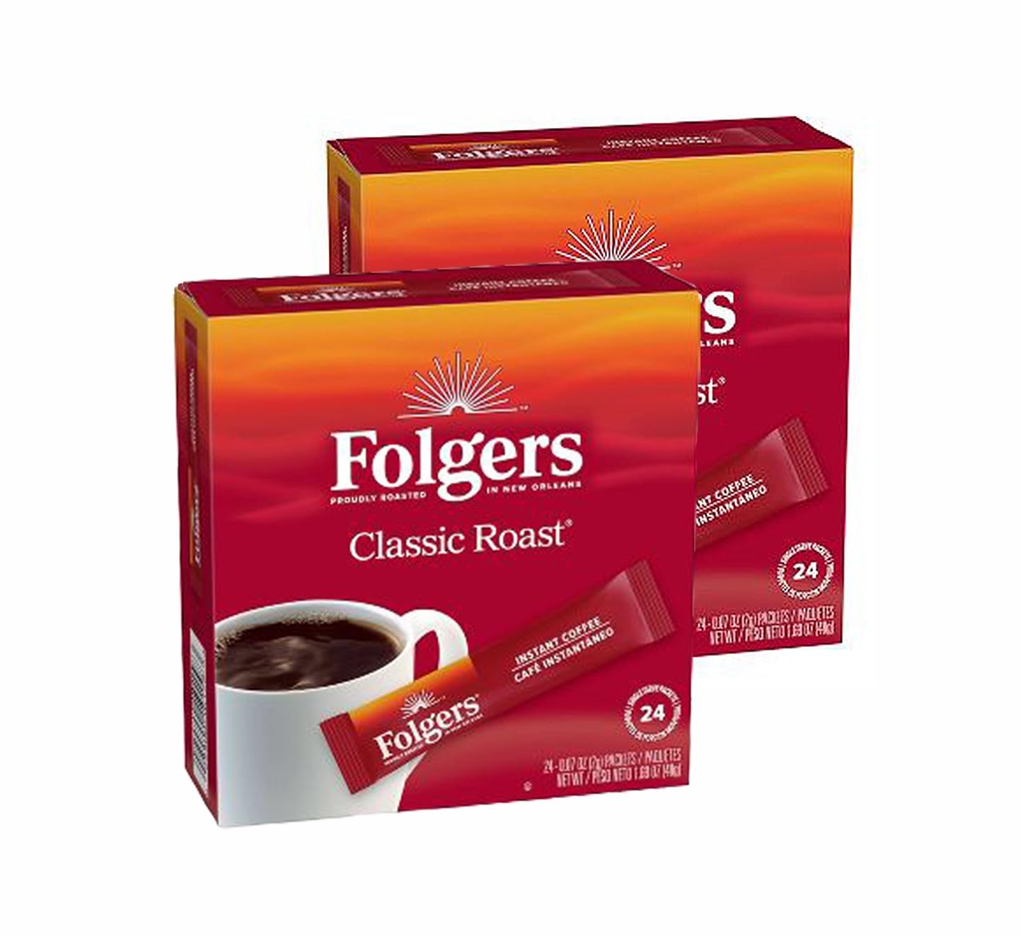 Folgers-Classic-Roast-Instant-Coffee-Single-Serve---24-Packets-(2-Count)---2283