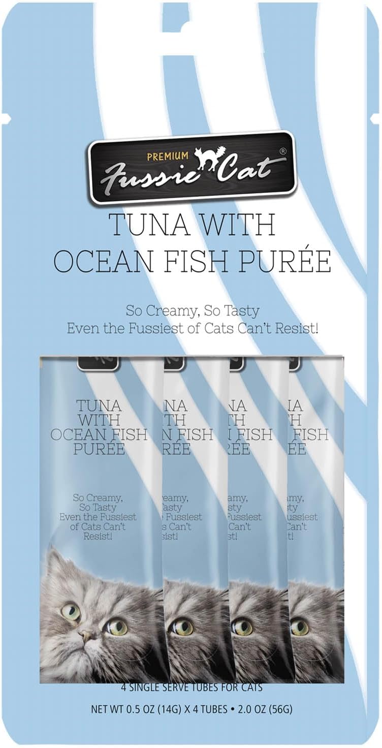 Fussie-Cat-Tuna-with-Ocean-Fish-Puree,-lickable-cat-Treats,-0.5oz-Pouch-Pack-of-416