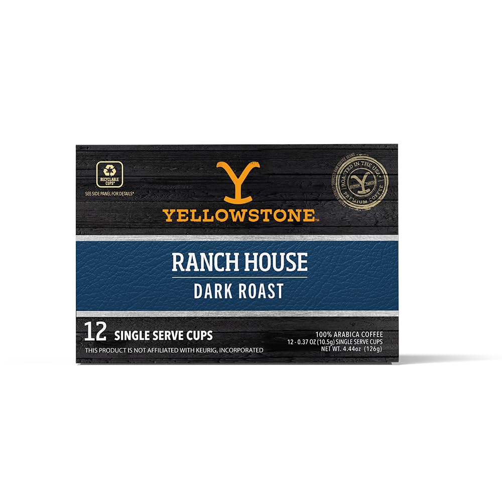 Yellowstone-Ranch-House-Dark-Roast-Coffee,-Single-Serve-Recyclable-Pods/Cups,-1-Arabica-Beans,-1164