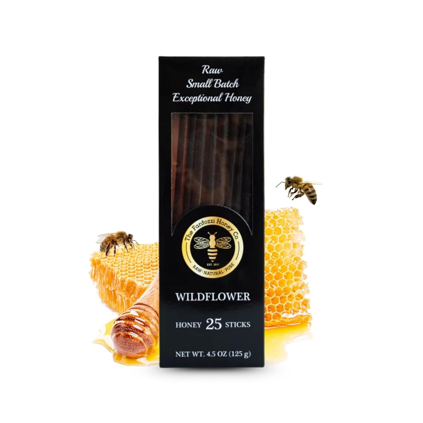 Wildflower-Honey-Straws,-25-Count---Raw-Honey-Sticks-for-Tea-and---for-1190