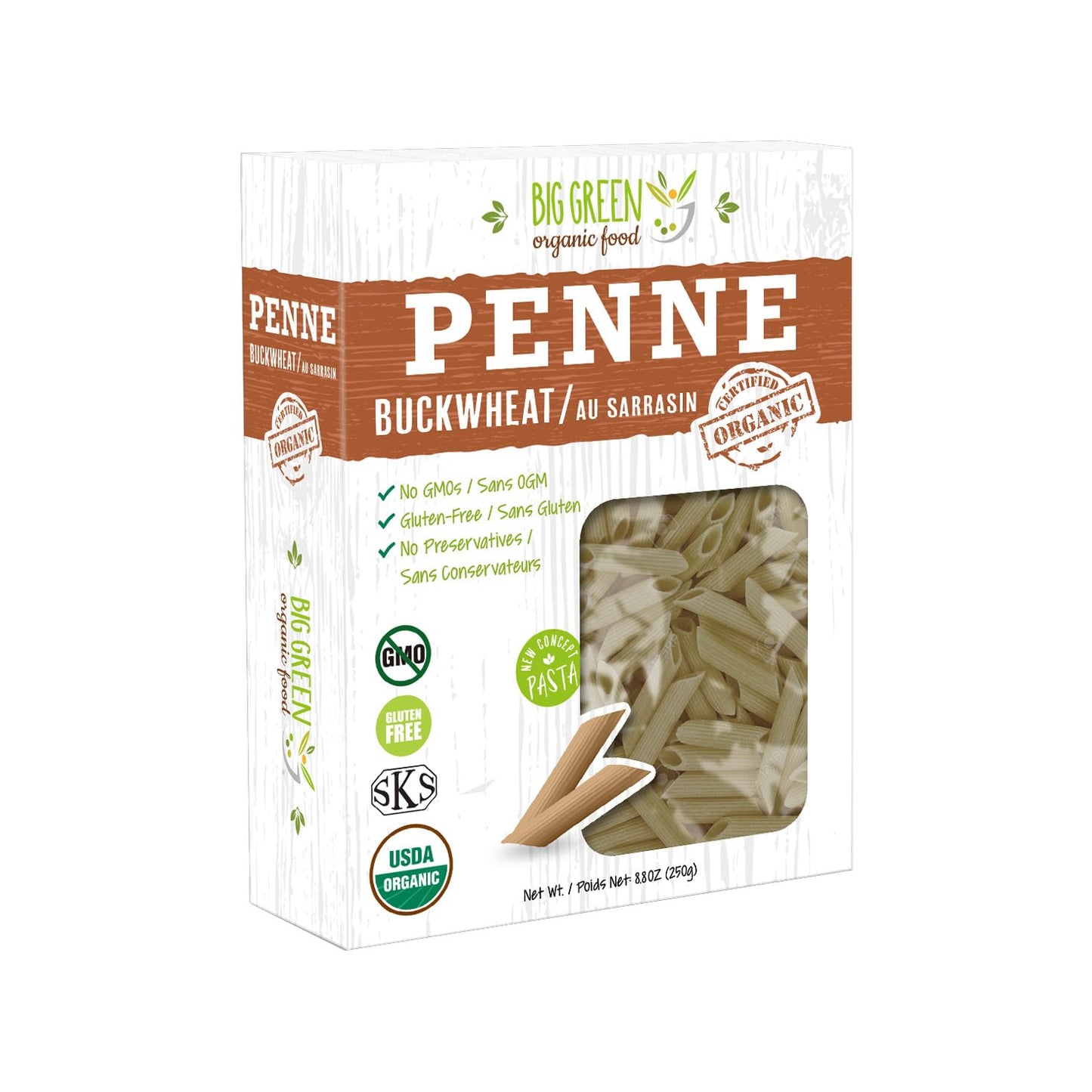 Big-Green-Organic-Food--Organic-Buckwheat-Penne,-8.8oz,-1-Gluten-Free,-929