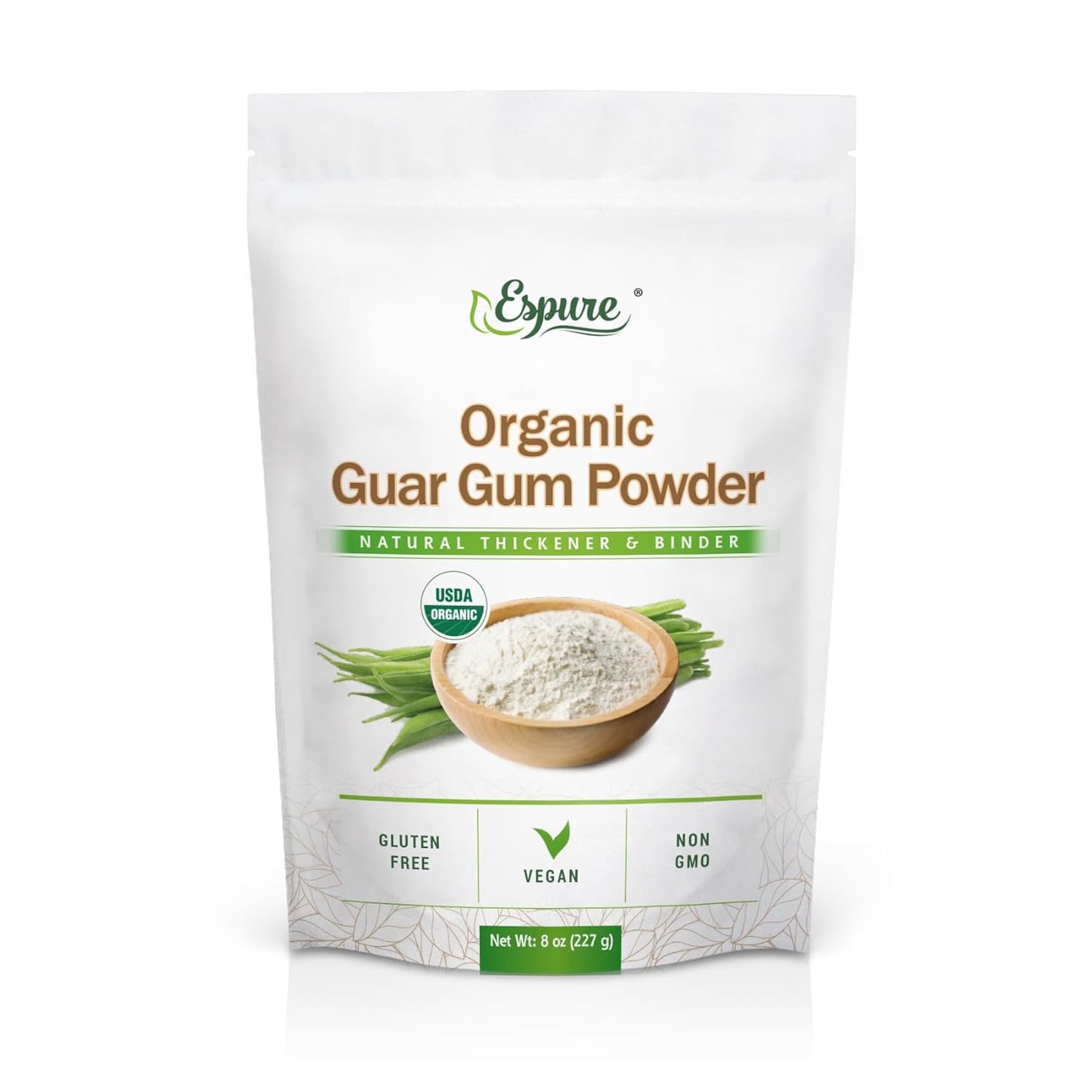 Espure-Organic-Guar-Gum-Powder,-USDA-Certified-Organic,-Non-GMO-Food-Grade;-8oz-----1049