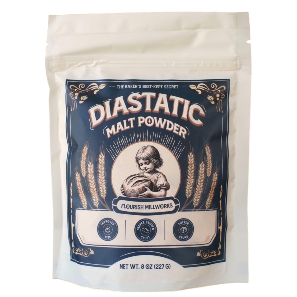Flourish-Millworks-Diastatic-Malt-Powder---8oz---Premium-Baking-Enhancer-&-Improver-The-1888