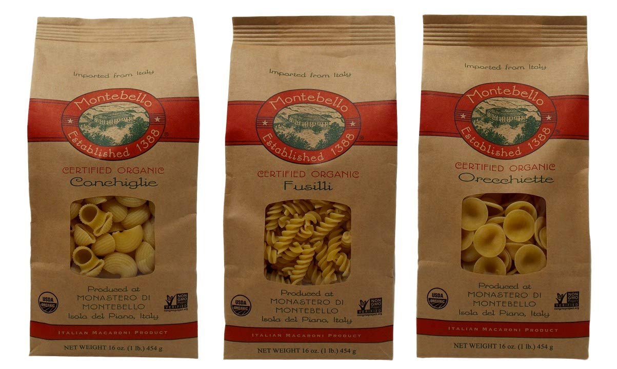Montebello-Organic-Imported-Italian-Pasta-3-Shape-Variety-Bundle:-Orecchiette,-104