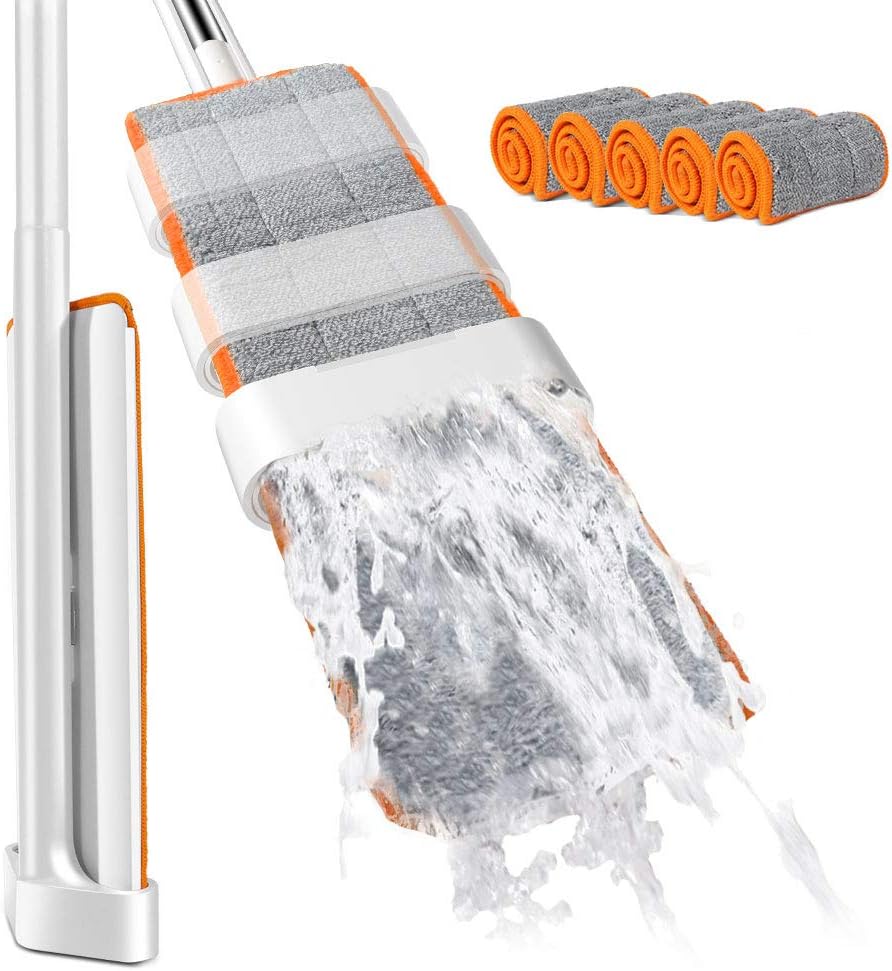 Masthome-Self-Wringing-Flat-Mop,-Hands-Free-Microfiber-Floor-Mops-with-110