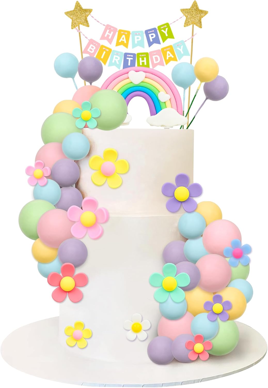39-Pcs-Pastel-Balls-Cake-Topper-Daisy-3701