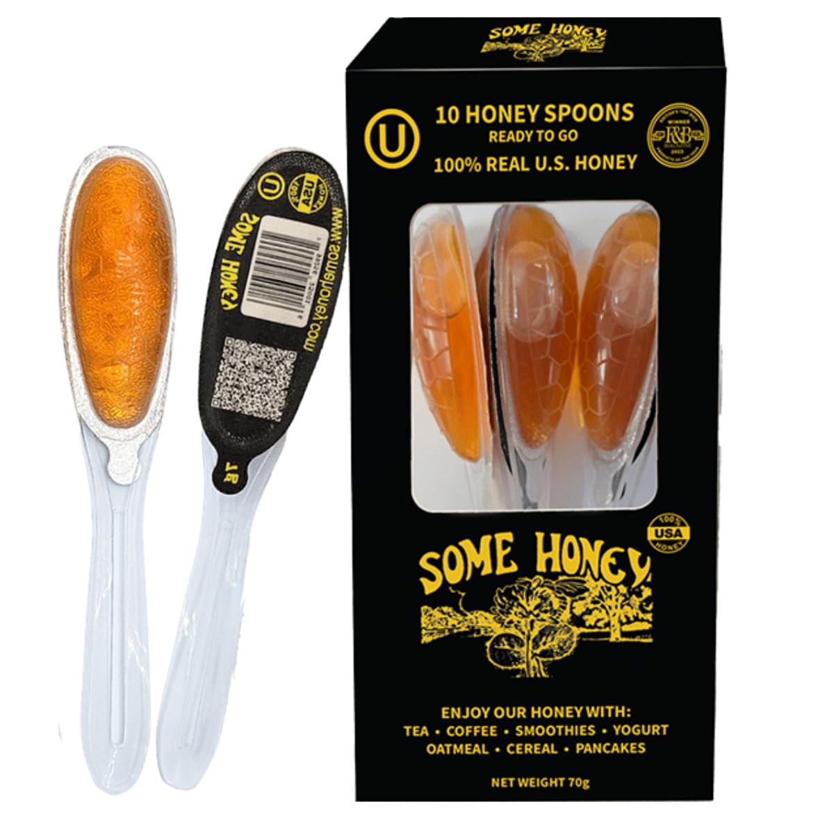 Some-Honey-Raw-&-Unfiltered-Honey-Spoon-Stirrers-–-1-Pure-U.S.-USDA-A,-458