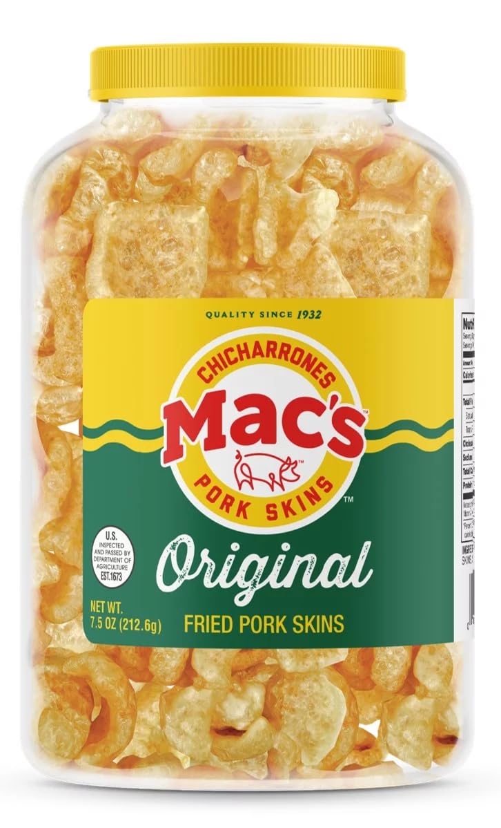 Mac's-Pork-Rinds,-Fried-Pork-Skins,-Original,-7.5-Ounce-Canister----Zero-Carbs,-Keto-Snack,-744