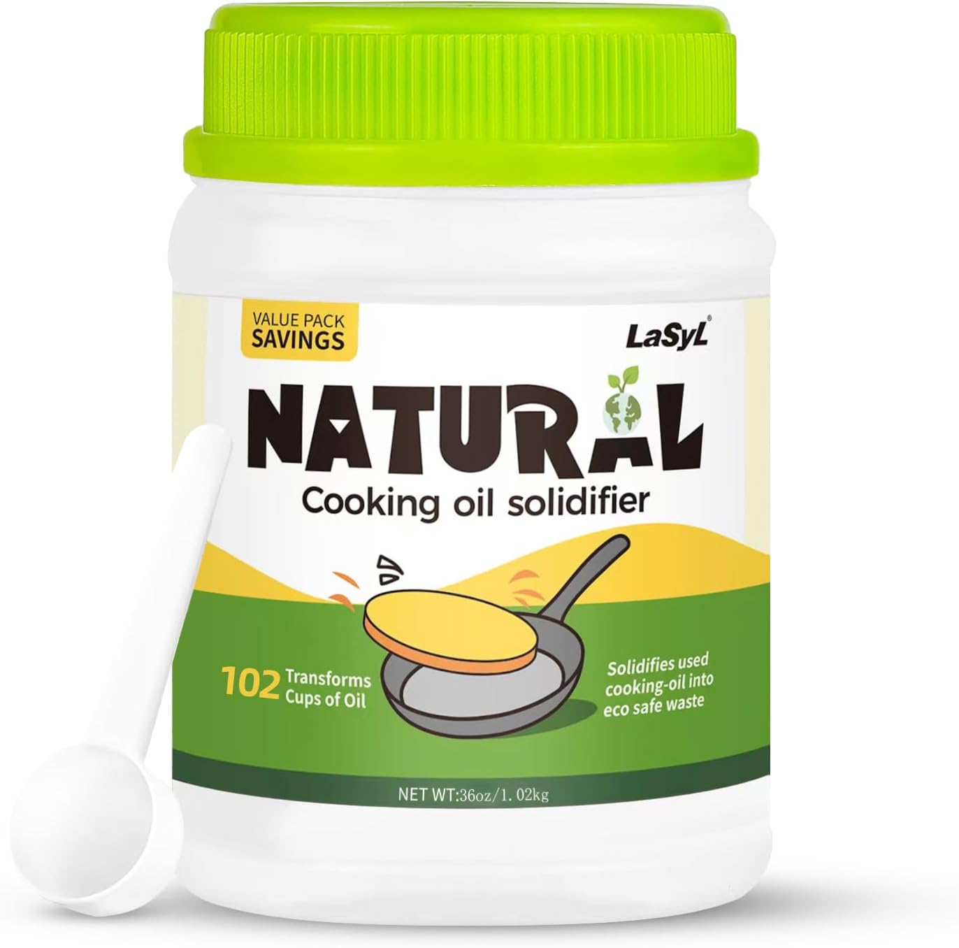 LaSyL-Natural-Cooking-Oil-Solidifier-Powder,-Harden-Up-to-6.74-Gallon-of-Oil-from-1640