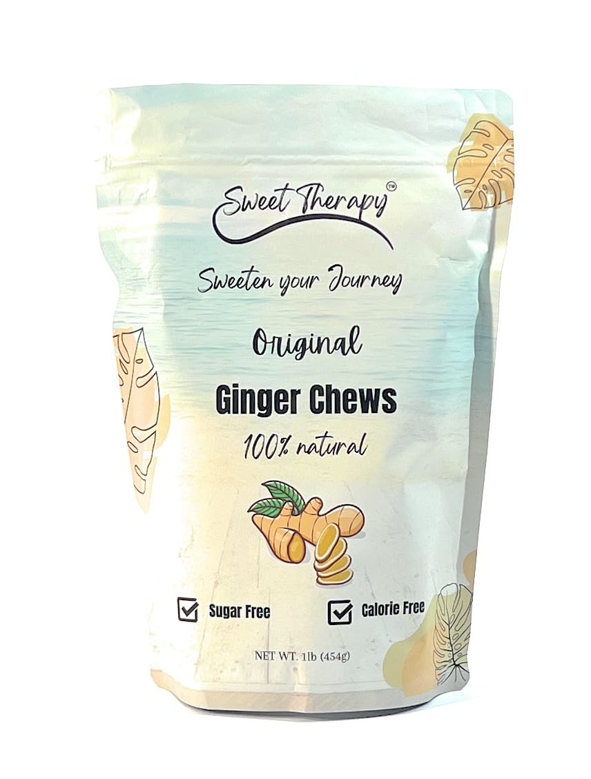 4 pack Sweet Therapy Delicious Ginger Chews Sugar Free ginger candy
