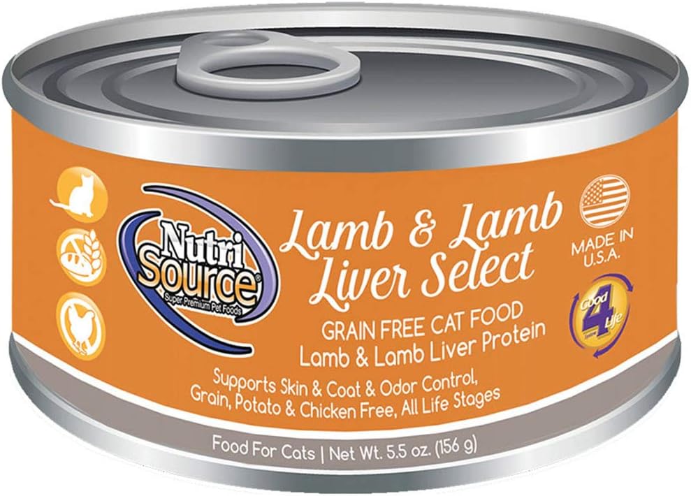 Nutri-Source-Grain-Free-Lamb-&-Lamb-Liver-Select-Canned-Cat-12/5.5-Case--199