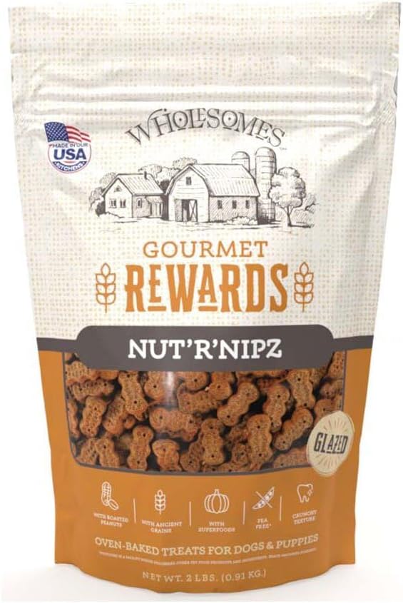 Wholesomes-Gourmet-Rewards-Nut'R'Nipz-Dog-Biscuits,-Peanut-Butter,-3193