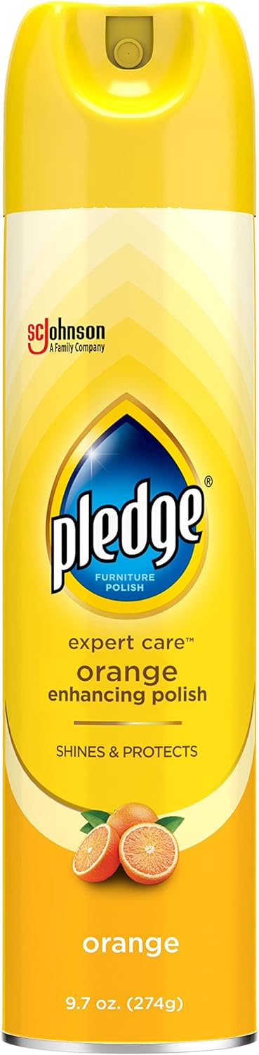 Pledge-Enhancing-Polish,-Wood-&-Furniture-Spray,-Orange-Scent,-9.7oz-----------1736