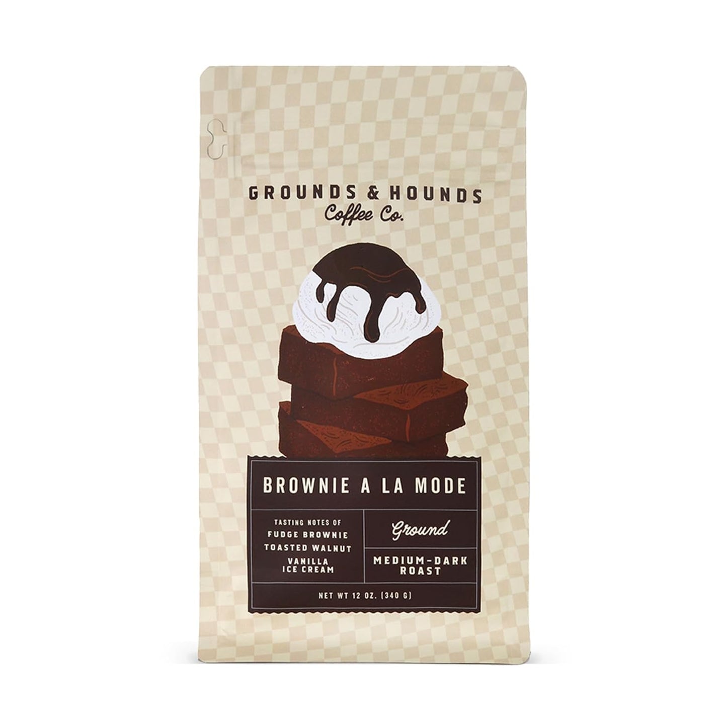 Grounds-&-Hounds-Coffee---12oz-Ground-Bag,-Medium/Dark-Roast-Coffee,-Brownie-A-263