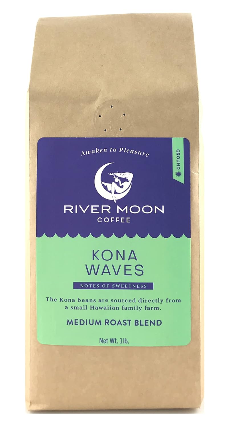 River-Moon-Coffee,-Café-molido-Kona,-tostado-medio,-16-onzas,-mezcla-Kona801