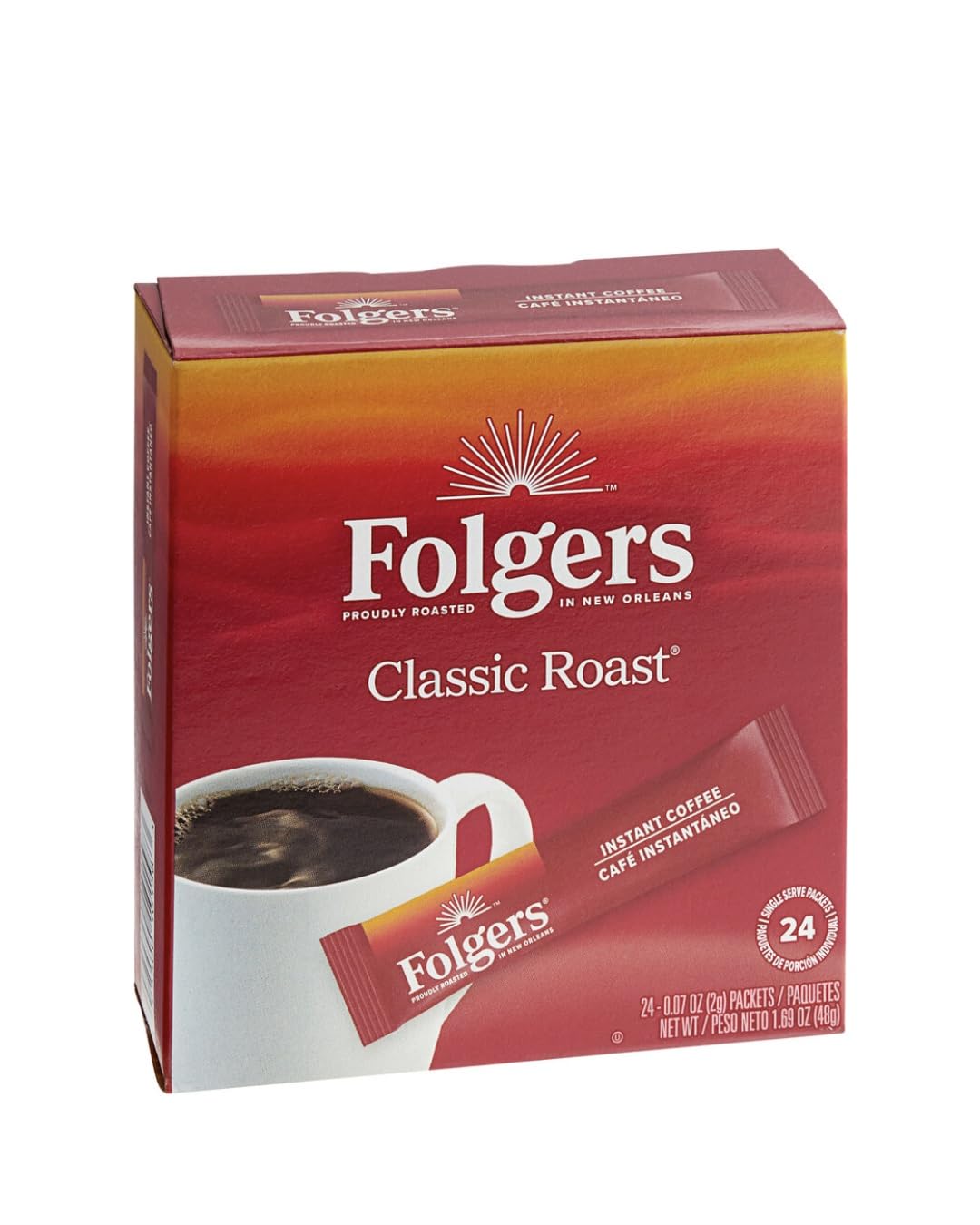 Folgers-Classic-Roast-Instant-Coffee,-Single-Serve-Packets-----------1630