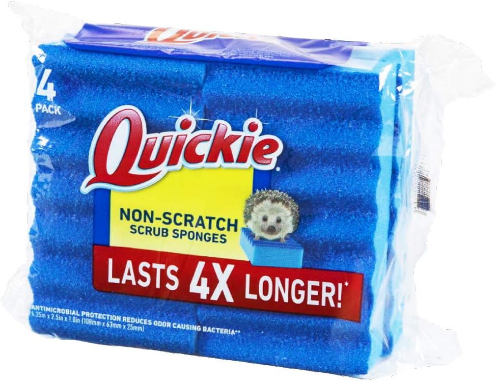 Quickie-Long-Lasting-Non-Scratch-Scrubber-Sponge-(4-Pack)-(2051878),-4-Pack,-406