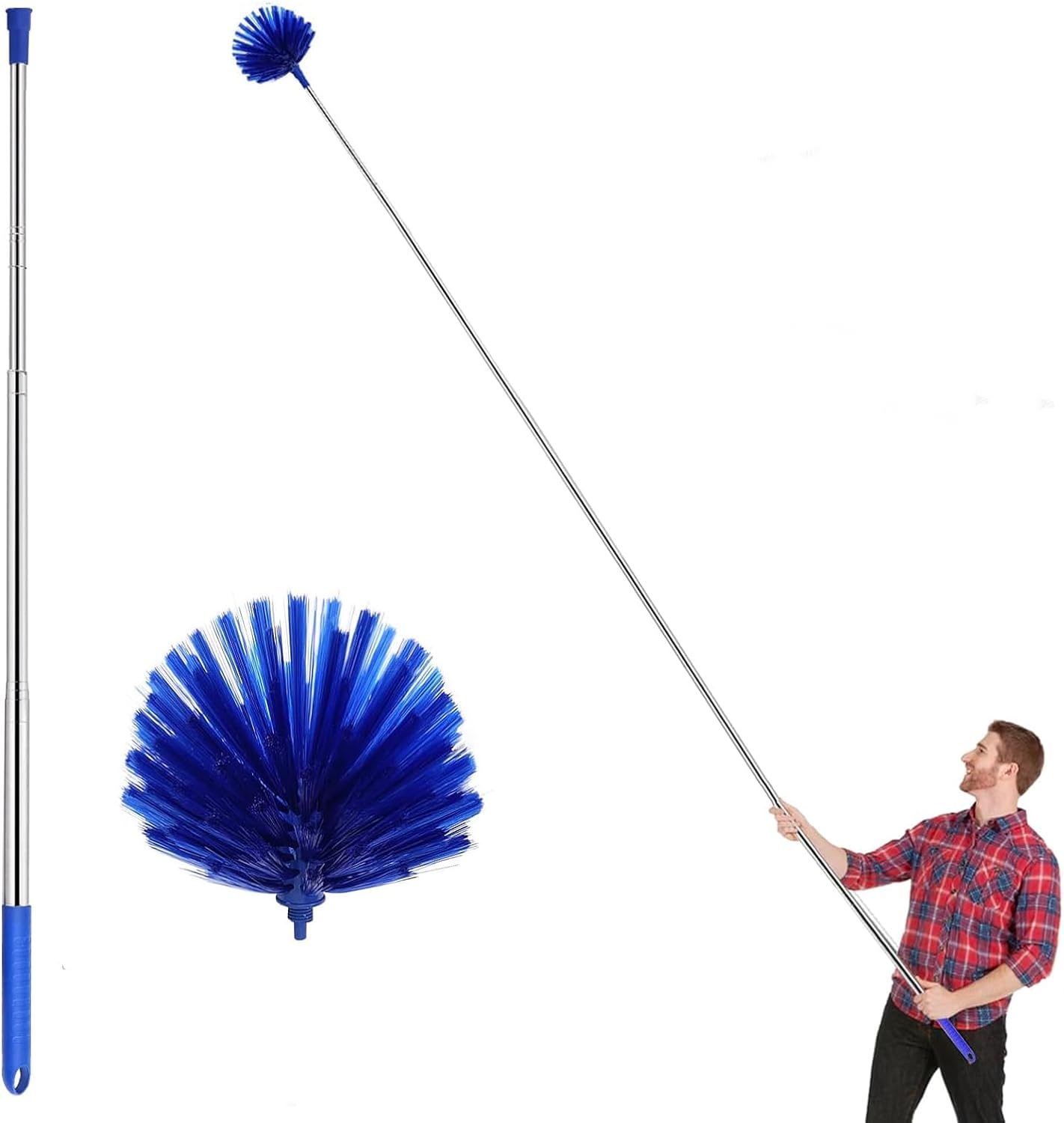 Cobweb-Duster-with-Extension-Pole,-30-100-Inch-Long-Handle-Stainless-517