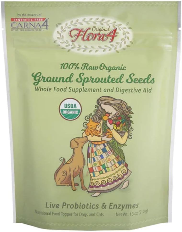 CARNA4-Flora4-Sprouted-Seeds-Food-Topper-for-Dogs-&-Cats,-Original-Blend-with-1868