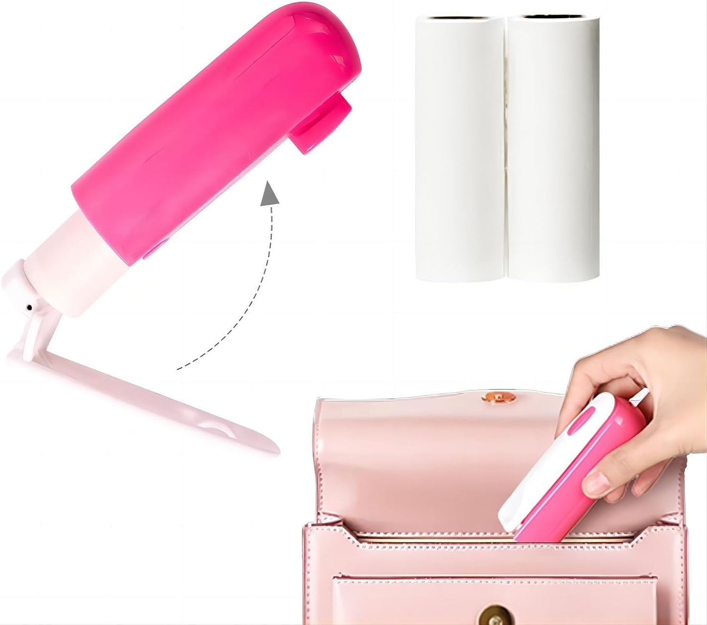 Travel-Size-Mini-Lint-Roller-for-Pet-Hair,-Refillable-Foldable-141