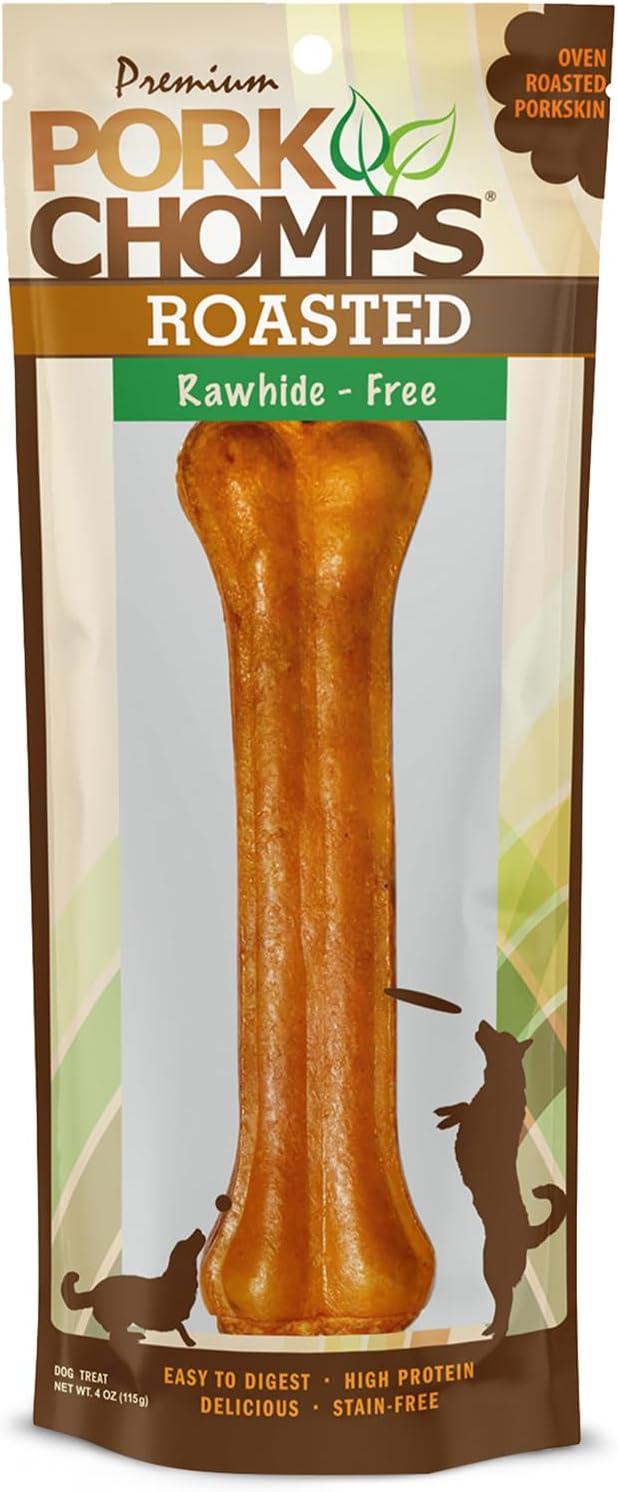 Roasted-Pressed-Pork-Skin-Dog-Chew,-7-inch-Bone,-4257