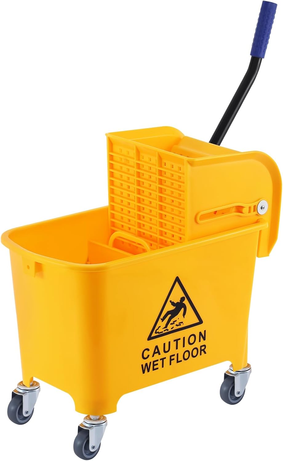 Ridgeyard-5.28-Gallon-Side-Press-Yellow-Mop-Bucket-with-Wringer,-101