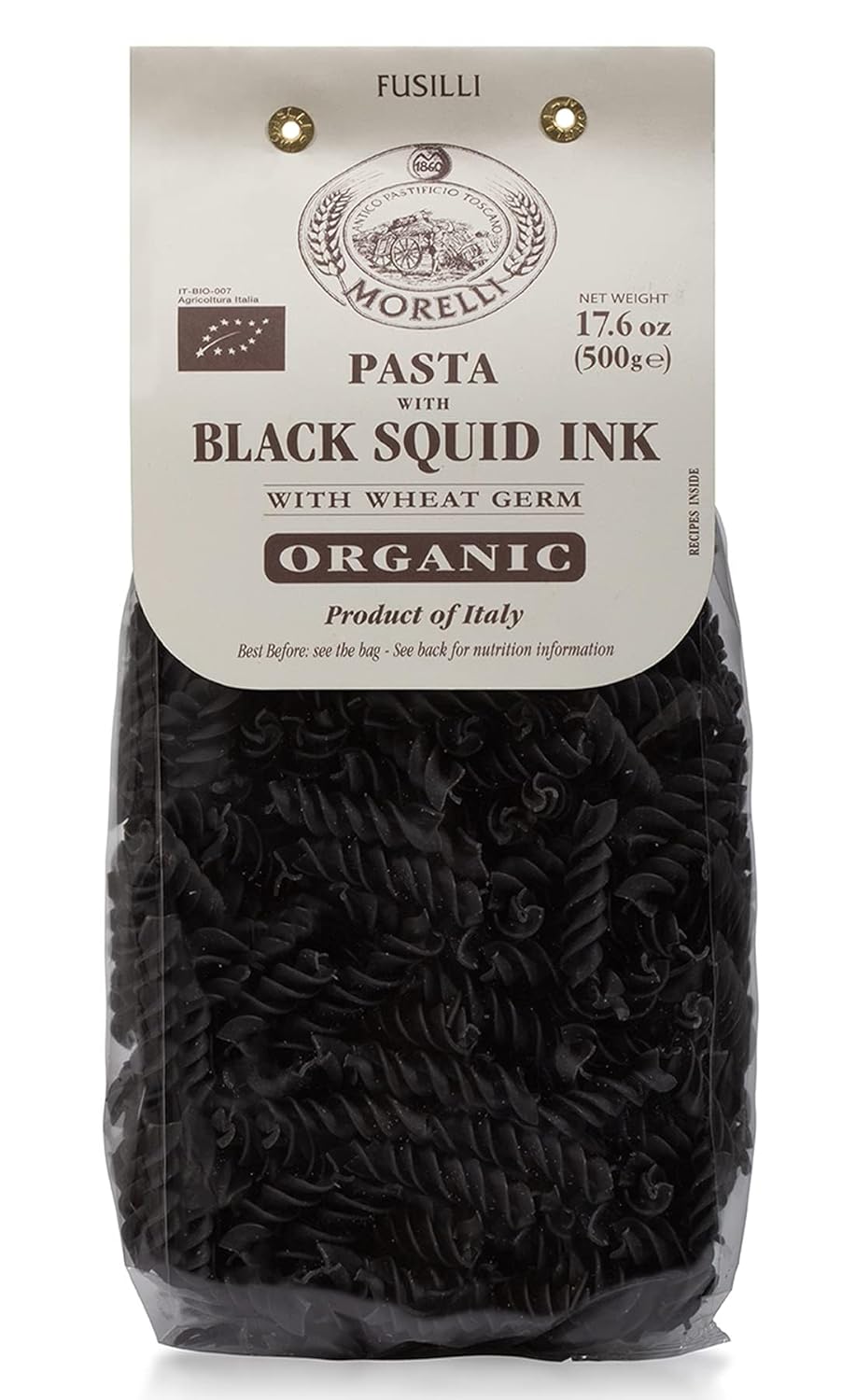 Morelli-Squid-Ink-Pasta-Fusilli-(Rotini)---Organic-1419
