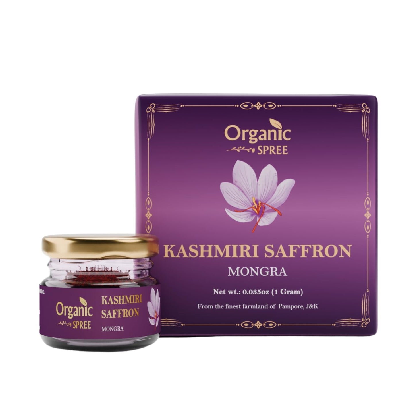 Organic-Spree-Kashmiri-Saffron-Kesar-1gm-(0.035oz)-Threads-Pure-and-Natural---1115