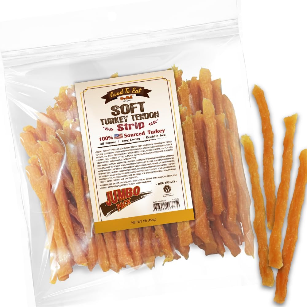 Gootoe-Soft-Turkey-Tendon-Stirip-1-lb,-Natural-Chewy-Snack,-USA-Sourced-Tendon,-1617