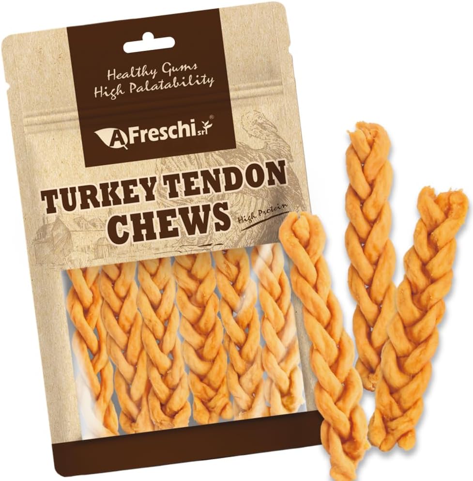 A-Freschi-srl-Turkey-Tendons-for-Dogs,-Healthy-Dog-Treats,-Rawhide-Free-Chews,-2757