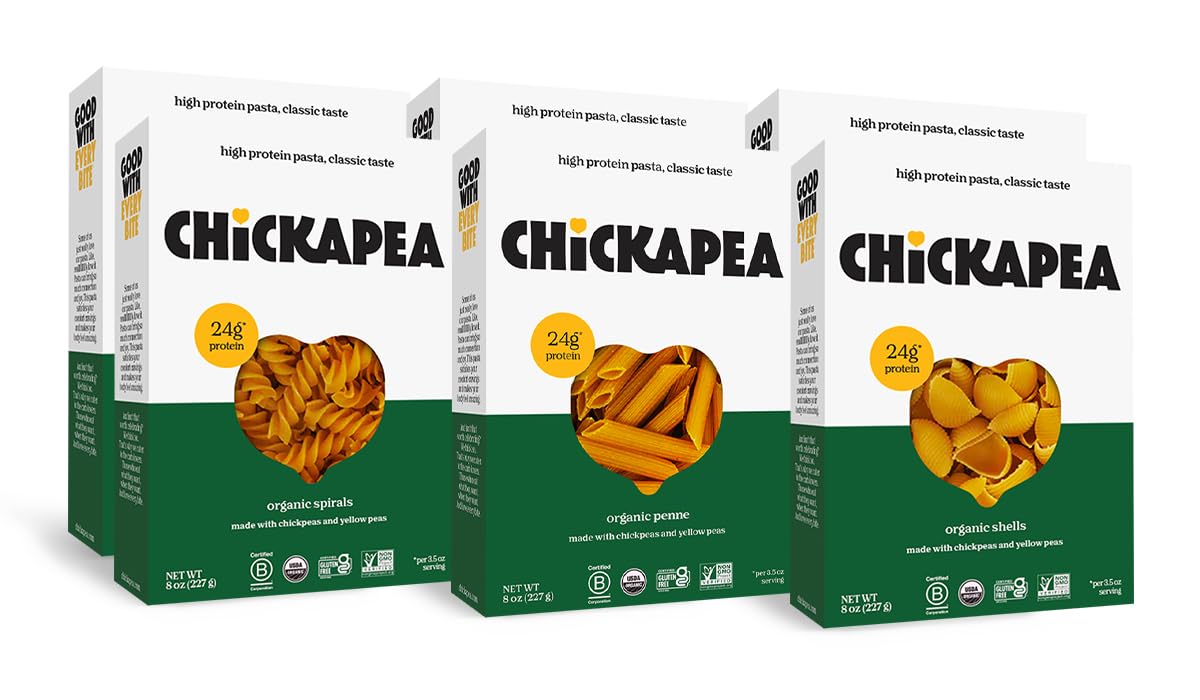 Chickapea-Organic-Chickpea-Pasta---Spirals,-Penne,-Shells-Variety---951