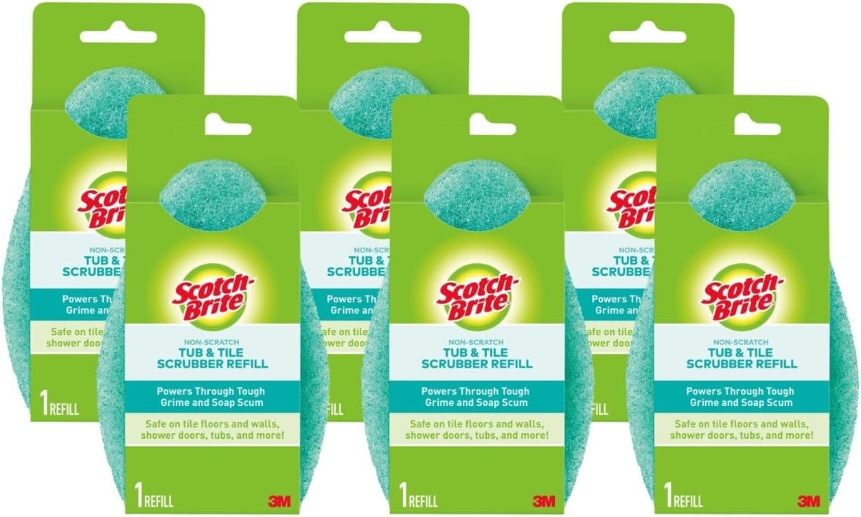 Scotch-Brite-Non-Scratch-Tub-&-Tile-Scrubber-Refill-Pads,-(Pack-of-6)---------992